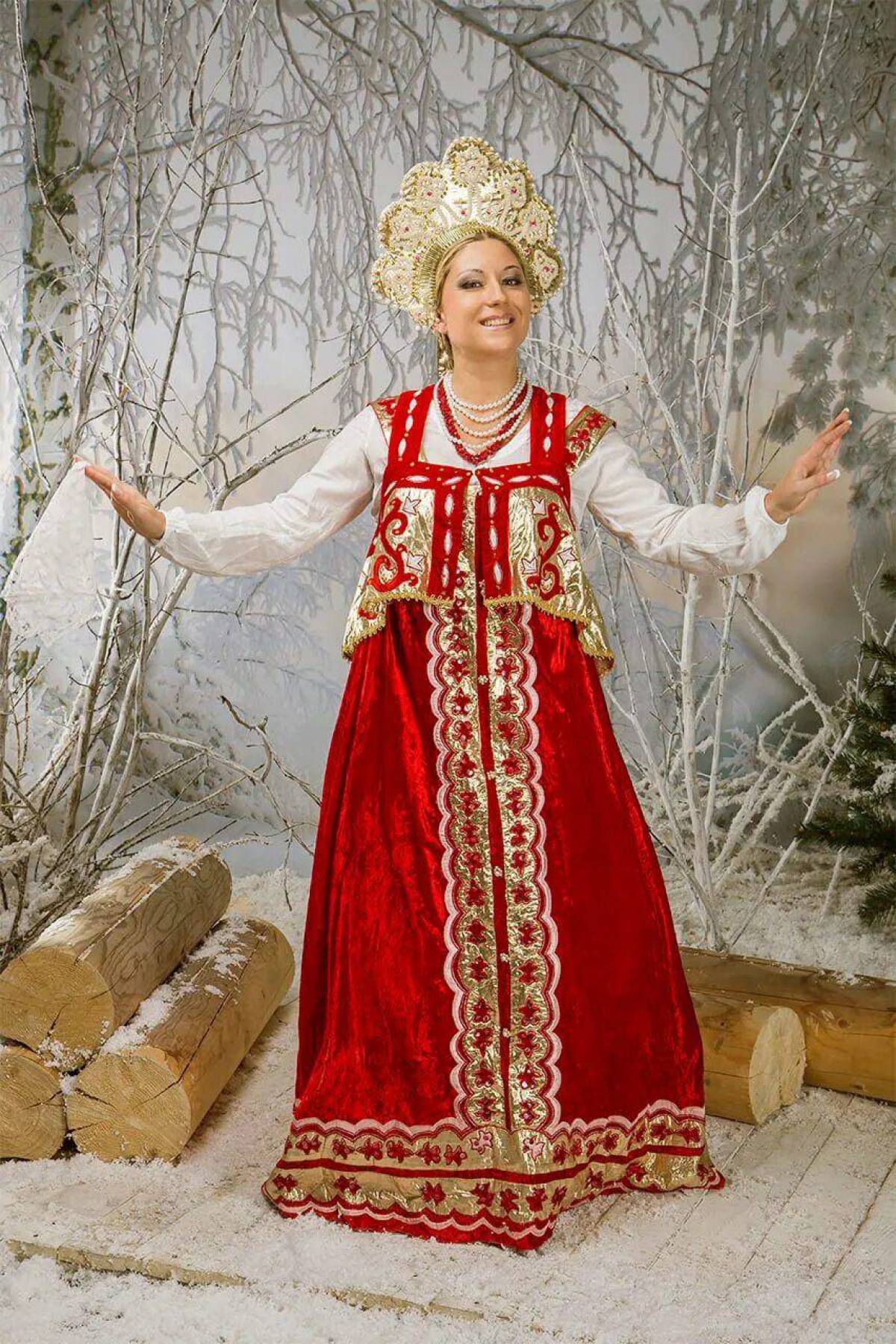 Girls in Slavic costumes in Saltillo